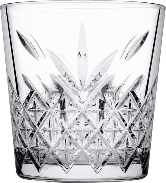 Pasabahce - Stapelbare whisky tumbler glazen - 12x - Timeless serie - transparant - 340 ml