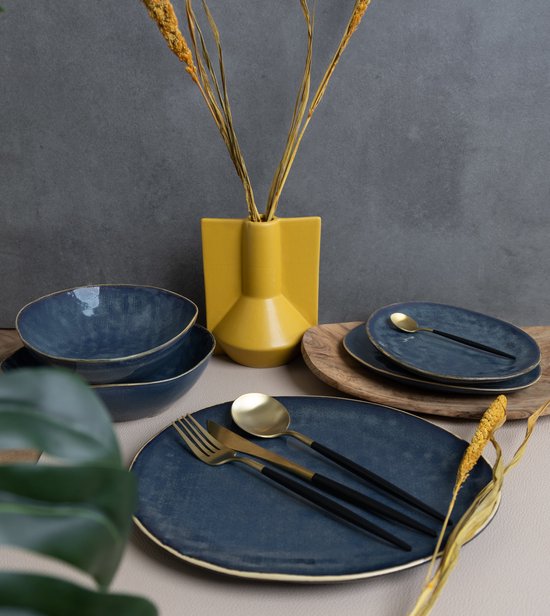 Cosy & Trendy Serviesset Aicha Blue 18-Delig - 6 persoons