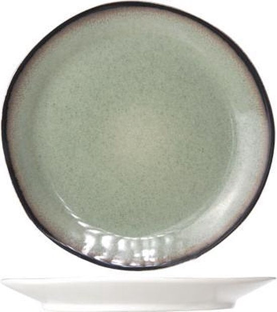 Cosy & Trendy Fez Green Plat Bord - Ø 28 cm - Set-4