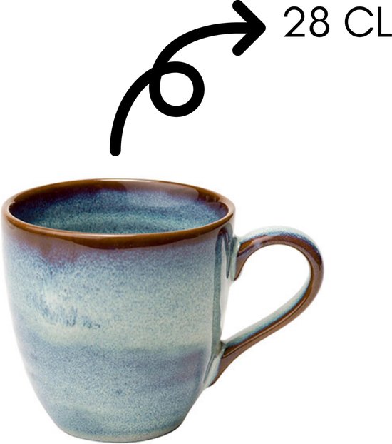 Cosy&Trendy Okarito Koffiebeker Mix - 6 stuks - 28cl