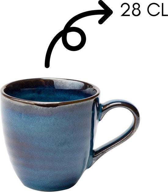 Cosy&Trendy Okarito Koffiebeker Mix - 6 stuks - 28cl