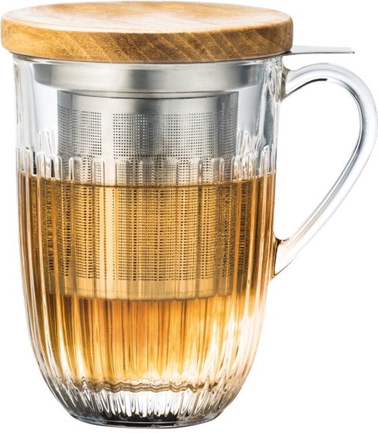 La Rochère Ouessant theeglas met filter en deksel - 40 cl - Set-1