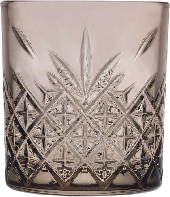 Pasabahce - Timeless - Tumbler - Waterglas - Whiskyglas - Zwart - Set van 12 - 345 ml