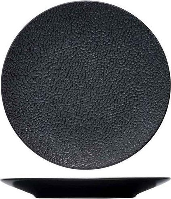Cosy & Trendy Serviesset Candy Black - 18-delig / 6 personen - 6 dinerborden, 6 ontbijtborden en 6 kommen