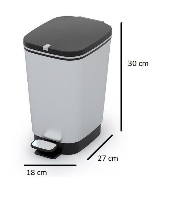 KIS Chic Bin Prullenbak - 6L - 18x27x30cm - Metallic