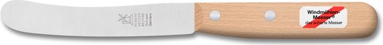 Robert Herder Ontbijtmes - Mini Buckels - RVS - Lemmet 100 mm - Heft Beukenhout