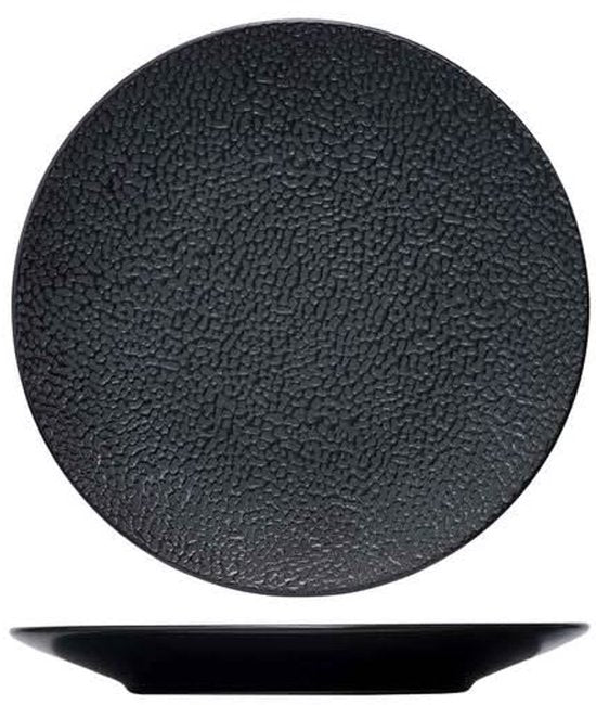 Cosy & Trendy Serviesset Candy Black - 18-delig / 6 personen - 6 dinerborden, 6 ontbijtborden en 6 kommen