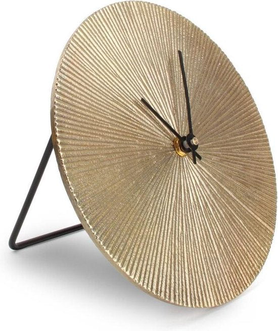 Salt&Pepper - Zone - Tafelklok - 20cm - goud ribble