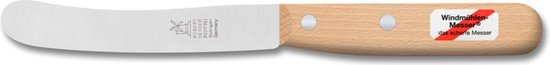 Robert Herder Ontbijtmes - Mini Buckels - RVS - Lemmet 100 mm - Heft Beukenhout