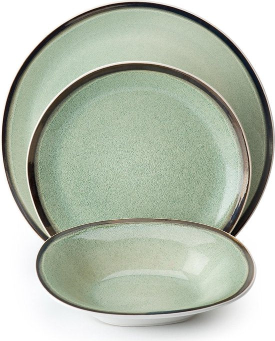 Cosy & Trendy Serviesset Fez Groen -18-Delig