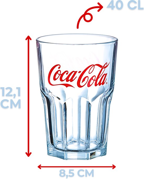 1 x Luminarc Coca Cola Tumbler Drinkglas/Waterglas met opdruk - 40 cl