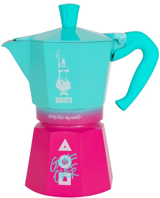 Italiaanse Koffiepot Bialetti Blauw Roze Aluminium Thermoplast 6 Kopjes