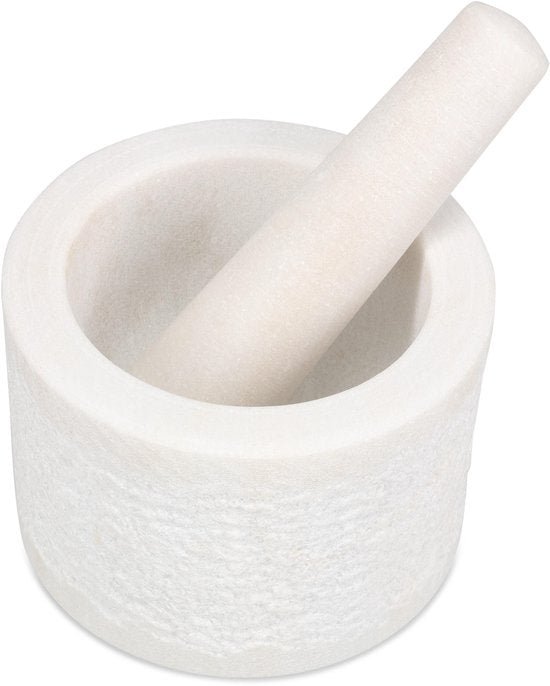 S|P Collectinon - Vijzel en stamper - 16xH6cm - white - Marbliss