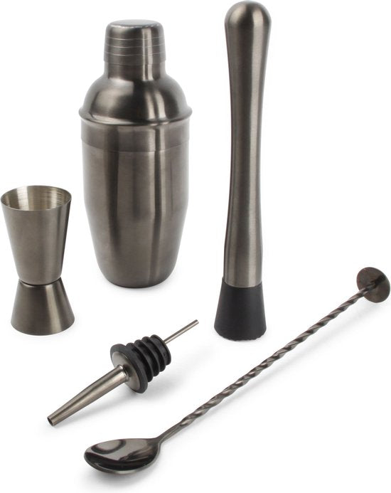 Salt & Pepper Cocktailset Bar - Zwart - 7 delige set