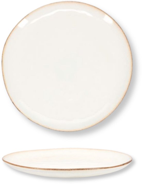 Salt & Pepper Serviesset Artisan Wit 12-delig - Servies Set 4 Personen - Modern Design Aardewerk - Vaatwasser- & Magnetronbestendig