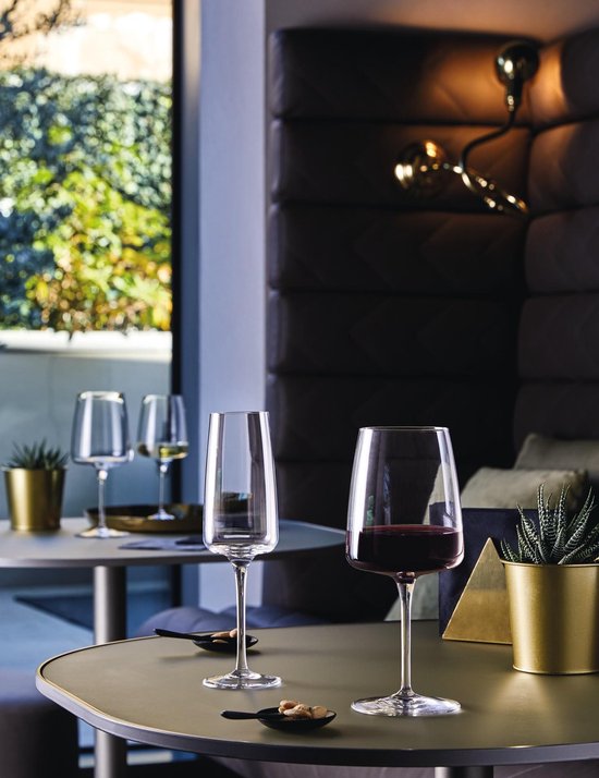 ​Bormioli Rocco Rode Wijnglazen Nexo - 540 ml - Set van 6 Wijnglazen / Bordeauxglazen - Kristalhelder en Duurzaam Kristalglas - Vaatwasserbestendig - Versterkt de Geur-, Kleur- en Smaakbeleving van Rode Wijn ​