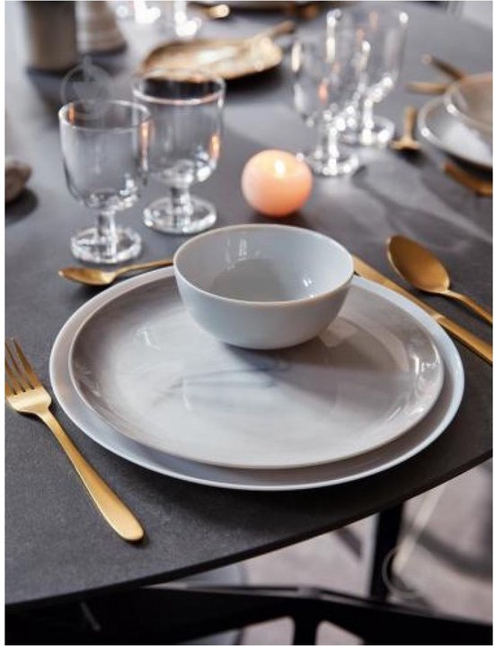 Luminarc Diwali Marble Serviesset - 19 delig - 6 persoons - Graniet Marmer Look
