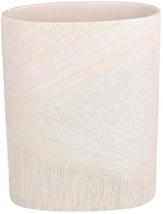 S|P Collection Vaas 18,5x8,5xH24,5cm ovaal beige Vico