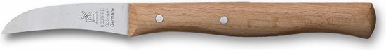 Robert Herder Molenmes - Schilmesje - Tourneermesje - RVS - Krom - Lemmet 60 mm - Heft Beukenhout