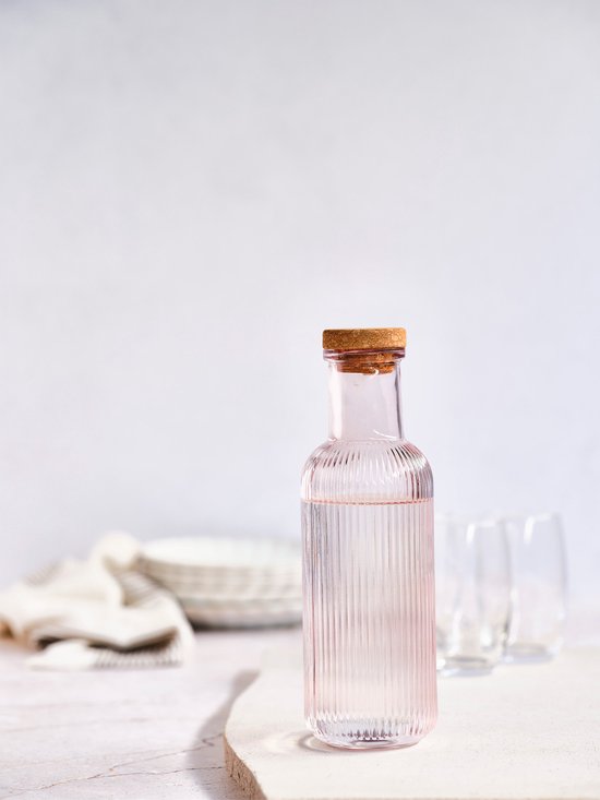 Cosy & Trendy Karaf Raya Roze 1 Liter Glas - Luchtdichte Kurk