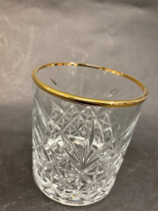 Pasabahce Golden touch met gouden rand Timeless 35.5 cl - Transparant Goud 4 stuk(s)