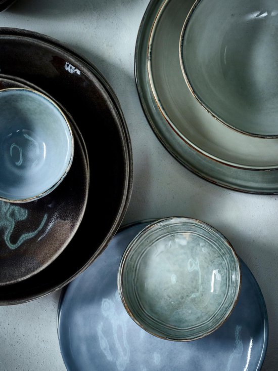 Salt & Pepper Serviesset Artisan Green - 12-delig / 4 personen - 4 dinerborden, 4 ontbijtborden en 4 kommen