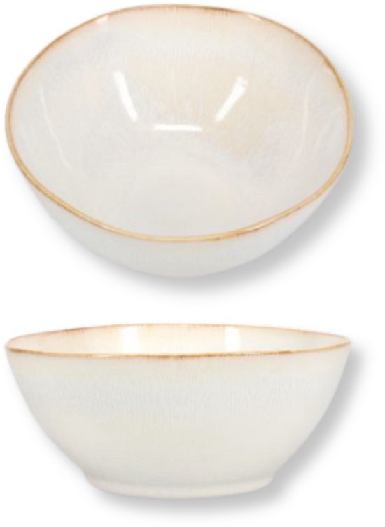 Salt & Pepper Serviesset Artisan Wit 12-delig - Servies Set 4 Personen - Modern Design Aardewerk - Vaatwasser- & Magnetronbestendig