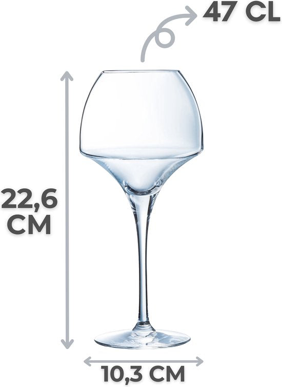 Chef&Sommelier Open Up Soft  Wijnglas - Rond - 470 ml - 6 stuks