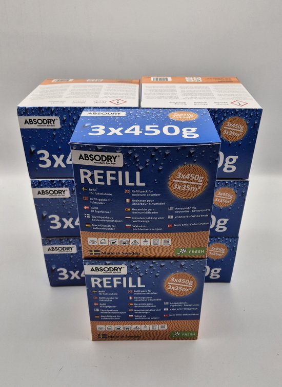 Absodry - Refill - Fresh - Megapack Navullingen- 8 x 3 stuks