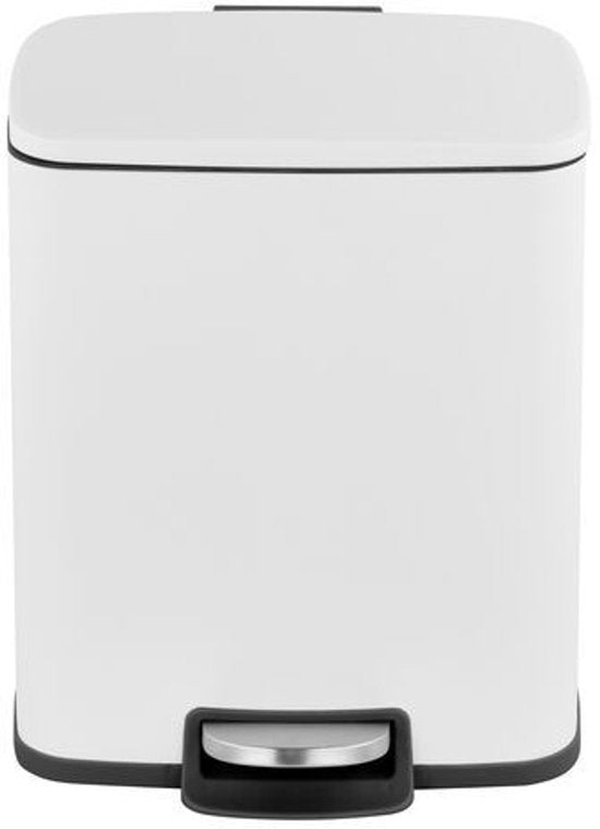 Salt & Pepper Pedaalemmer Prullenbak 20L -33,5x32xH42cm wit Dust