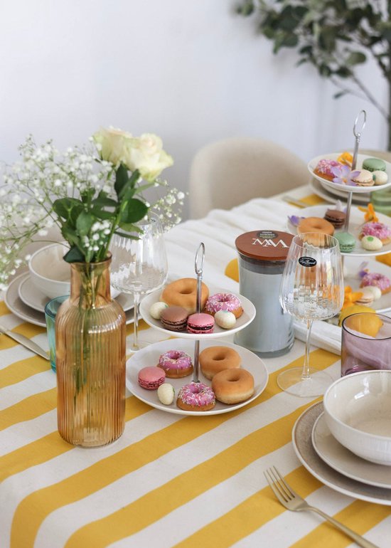 Cosy & Trendy Karaf Raya Oker 1 liter Glas - Luchtdichte Kurk - Italiaans Design