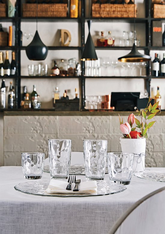 Bormioli Rocco Diamond Longdrinkglas - 47 cl - Paars - Set-6