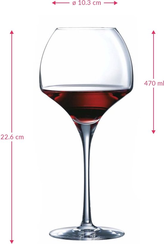 Chef&Sommelier Open Up Soft  Wijnglas - Rond - 470 ml - 6 stuks