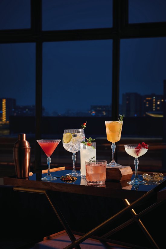 ​Bormioli Rocco Cocktailglazen America 20's - 220 ml - Set van 4 Vintage Cocktailglazen - Kristalhelder Glaswerk - Duurzaam & Vaatwasserbestendig voor Cocktails en Mixdranken​