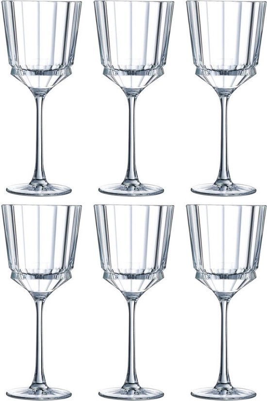 Cristal d'Arques Witte Wijnglazen Macassar - 250 ml - 6 stuks