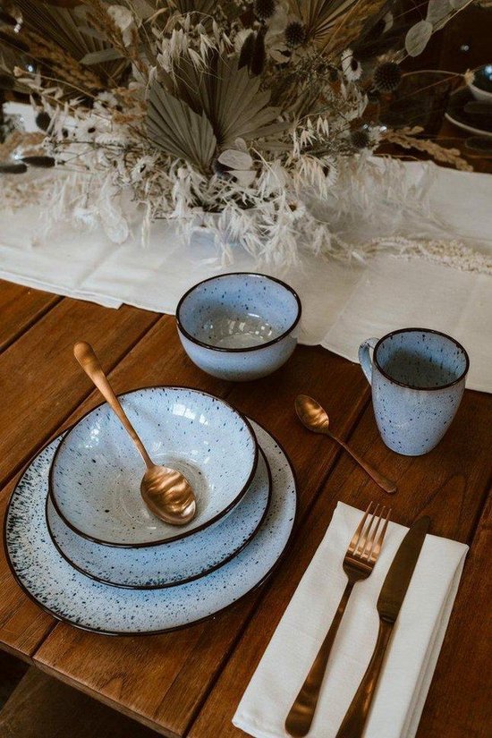 Cosy&Trendy Tessa Blue dinerbord - Ø 26,3 cm - Set-6