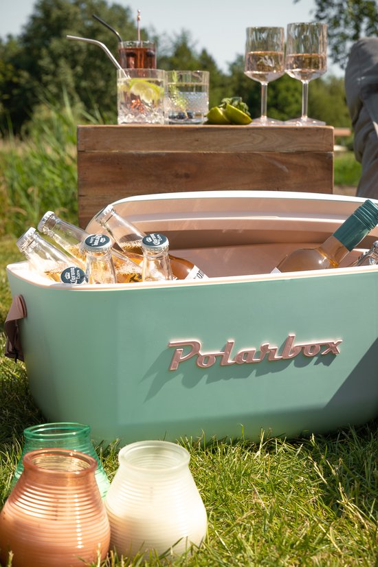 Polarbox Koelbox met Schouderband - Pastelgroen - 20 Liter - 45x30x(H)27cm