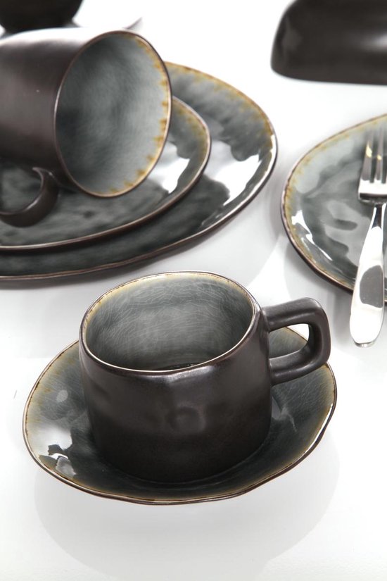 Cosy&Trendy Laguna Mok - Ø 9,5 cm - 45 cl - Grijs - Set-6