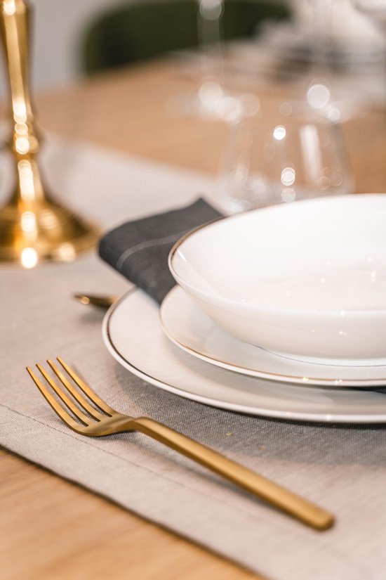 Cosy & Trendy Alina - serviesset 6 persoons - 18 delig - met gratis Table Style zomers droogbloemen boeket