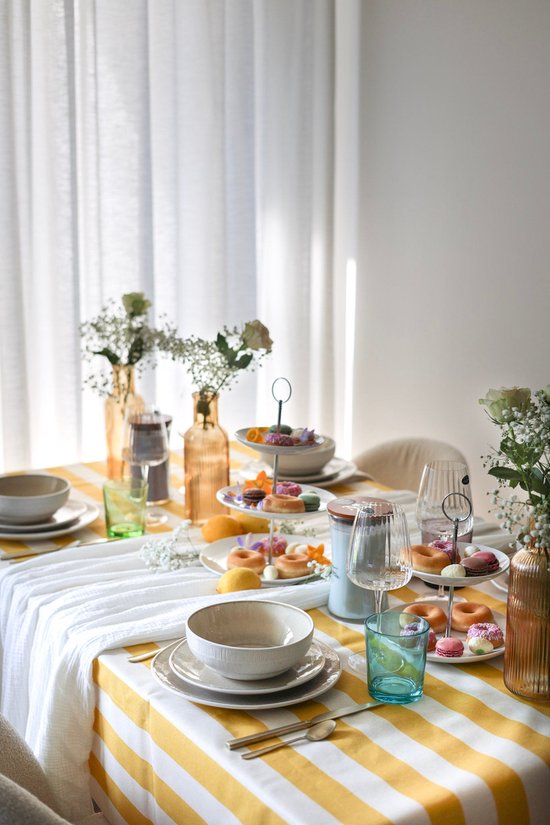 Cosy & Trendy Karaf Raya Oker 1 liter Glas - Luchtdichte Kurk - Italiaans Design