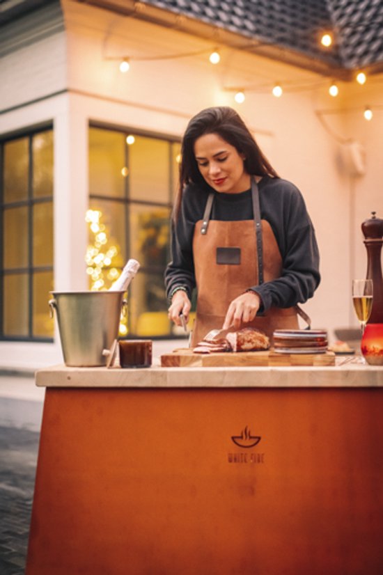 White Fire Ambiance BBQ Vuurschaal – Voor Sfeervol Buiten Koken en Dineren - Luxe Buiten Grill